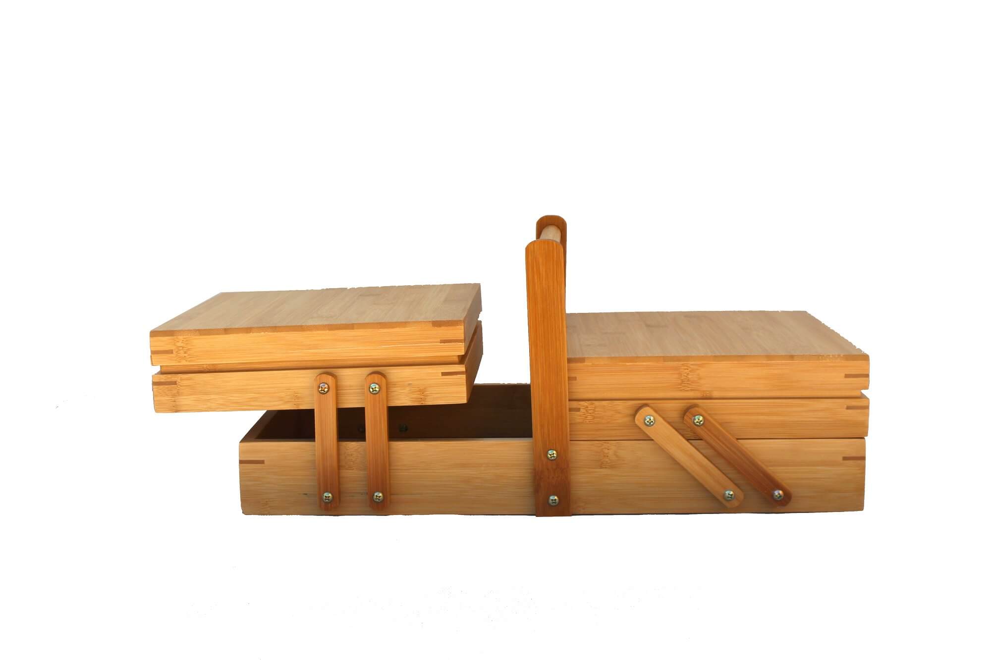 Wooden Sewing Box, Unfinished Wood Box, Thread Needle Storage